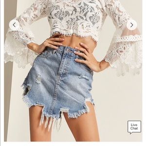 forever21 jean skirt